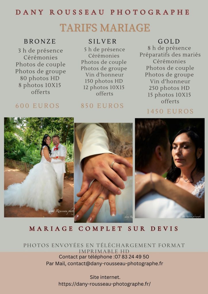 Tarifs mariages